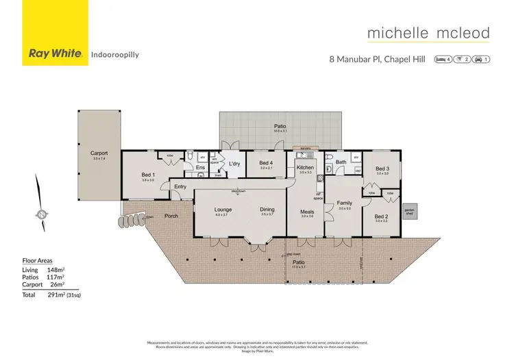 Floorplan of Homely house listing, 8 Manubar Place, Chapel Hill QLD 4069