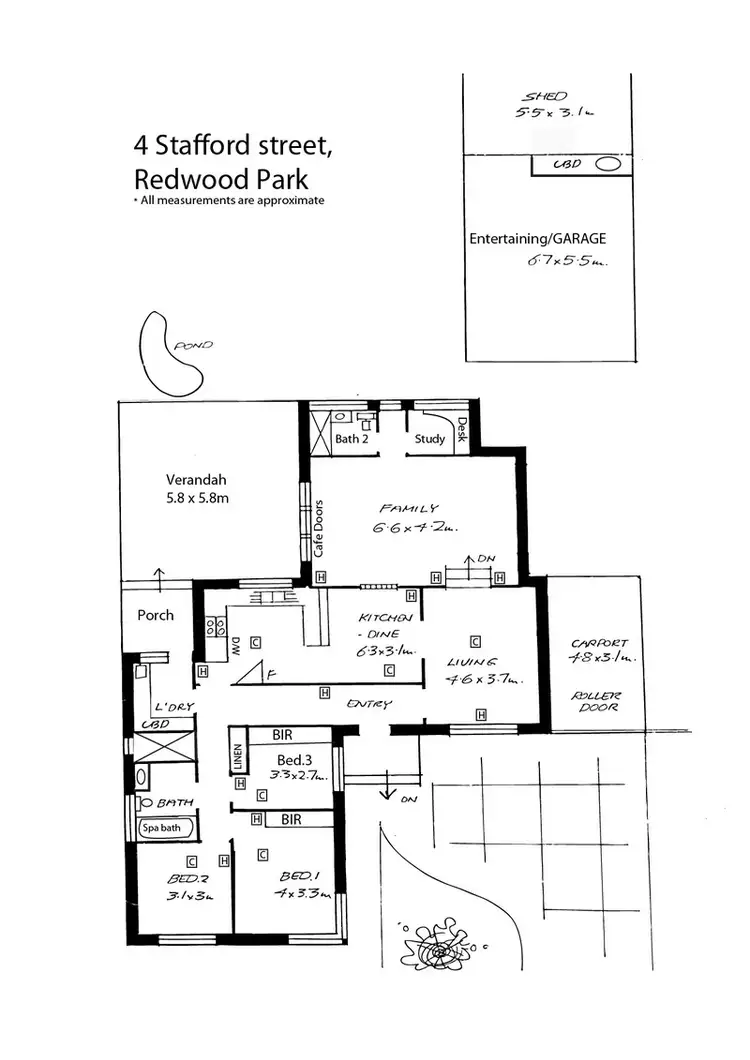 Floorplan of Homely house listing, 4 Stafford Street, Redwood Park SA 5097