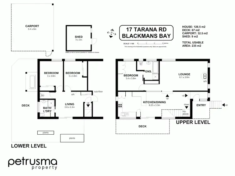 Floorplan of Homely house listing, 17 Tarana Road, Blackmans Bay TAS 7052