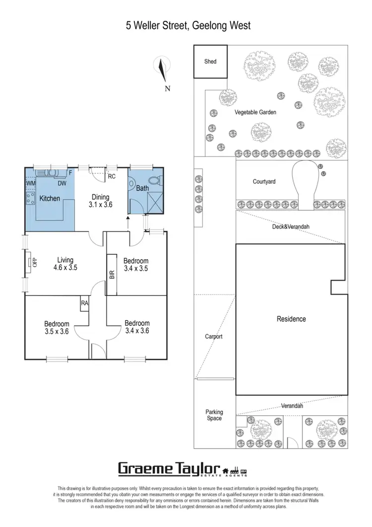 Floorplan of Homely house listing, 5 Weller Street, Geelong West VIC 3218
