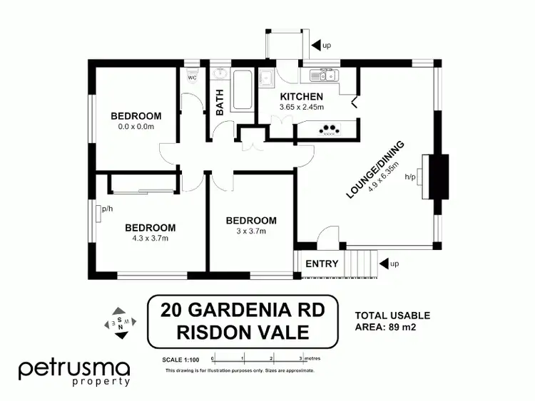Floorplan of Homely house listing, 20 Gardenia Road, Risdon Vale TAS 7016