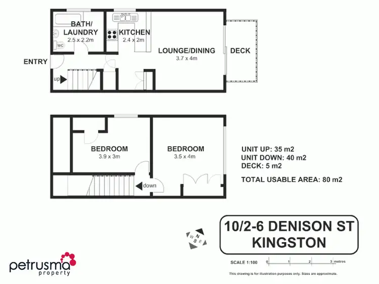 Floorplan of Homely unit listing, 10/2-6 Denison Street, Kingston TAS 7050