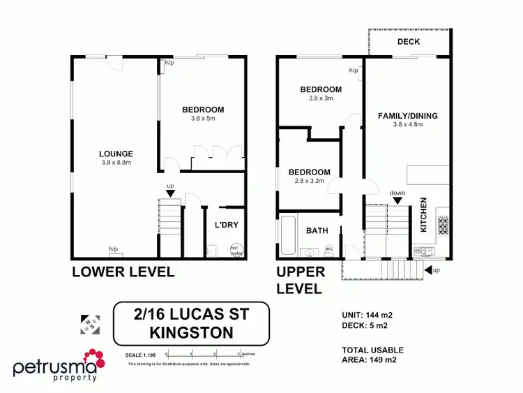 Floorplan of Homely villa listing, 2/16 Lucas Street, Kingston TAS 7050