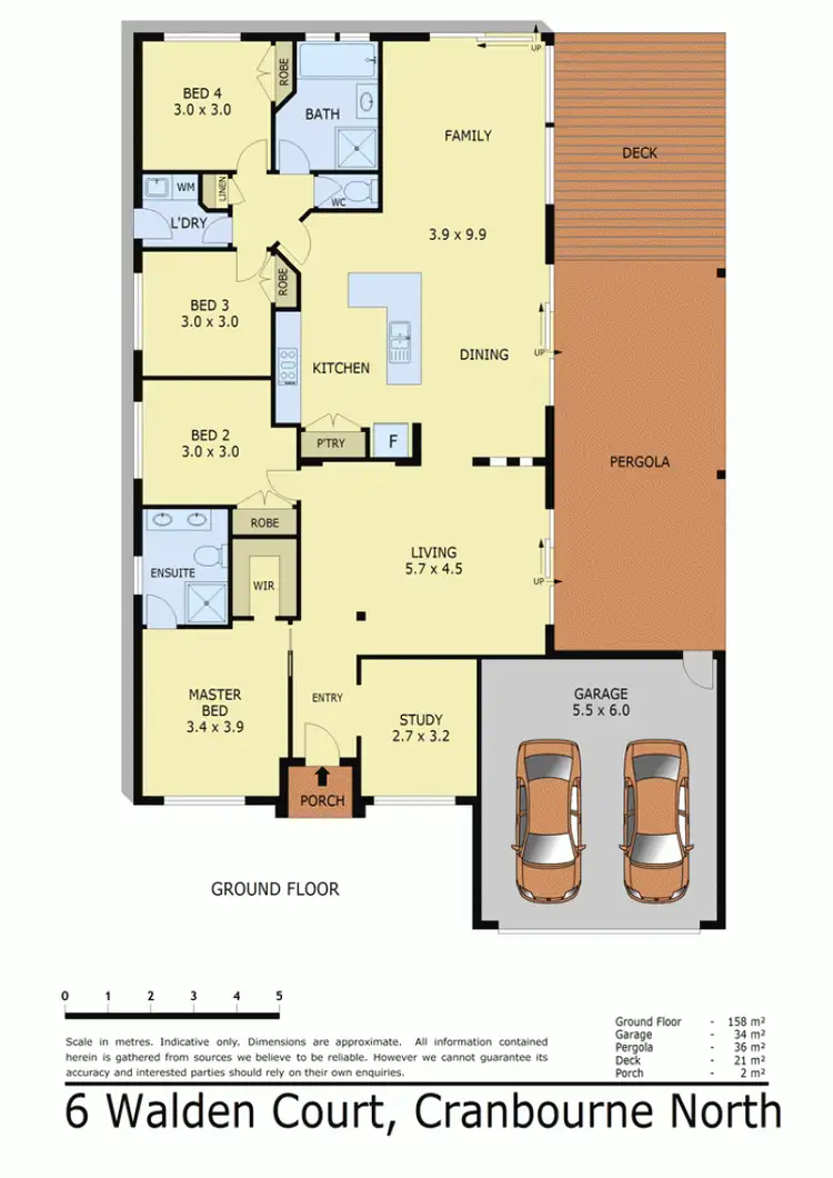 Floorplan of Homely house listing, 6 WALDEN COURT, Cranbourne North VIC 3977