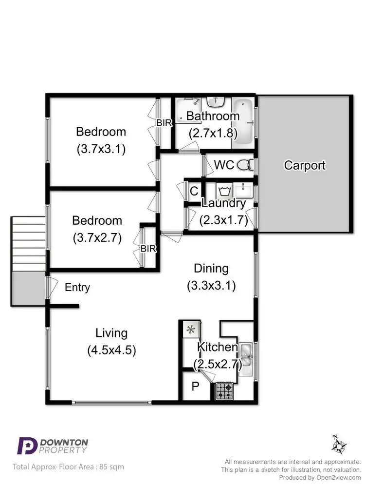 Floorplan of Homely unit listing, 2 Lucia Court, Glenorchy TAS 7010