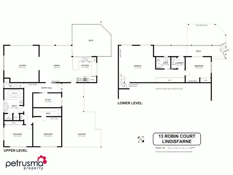 Floorplan of Homely house listing, 13 Robin Court, Lindisfarne TAS 7015