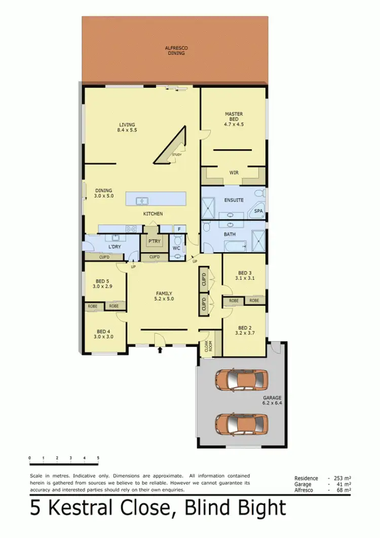 Floorplan of Homely house listing, 5 KESTRAL CLOSE, Blind Bight VIC 3980