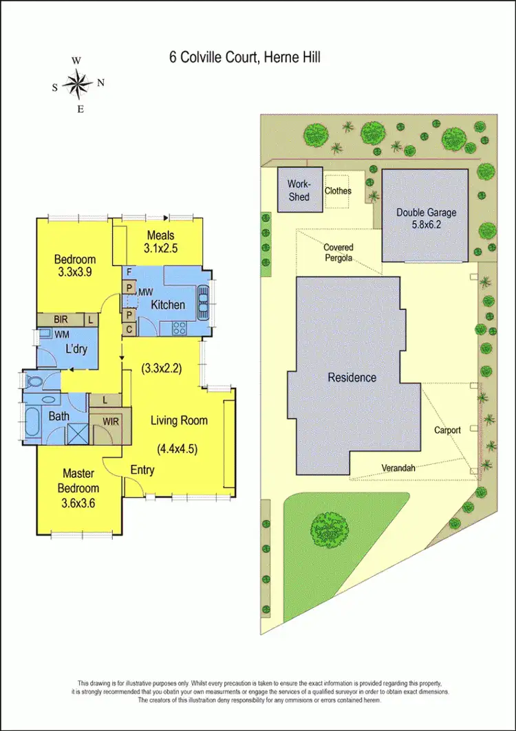 Floorplan of Homely house listing, 6 Colville Court, Herne Hill VIC 3218