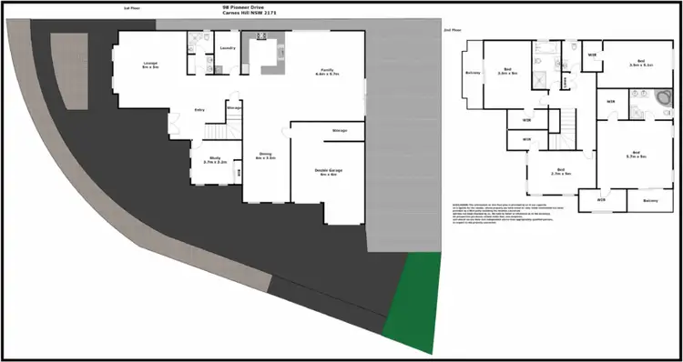 Floorplan of Homely house listing, 98 Pioneer Drive, Carnes Hill NSW 2171