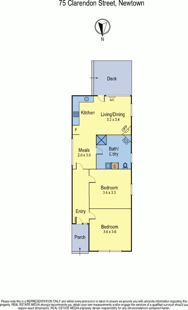 Floorplan of Homely house listing, 75 Clarendon Street, Newtown VIC 3220