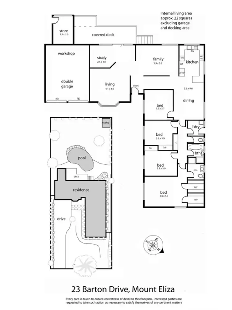 Floorplan of Homely house listing, 23 Barton Drive, Mount Eliza VIC 3930