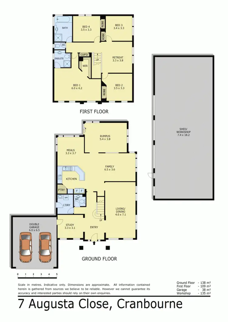 Floorplan of Homely house listing, 7 AUGUSTA CLOSE, Cranbourne VIC 3977