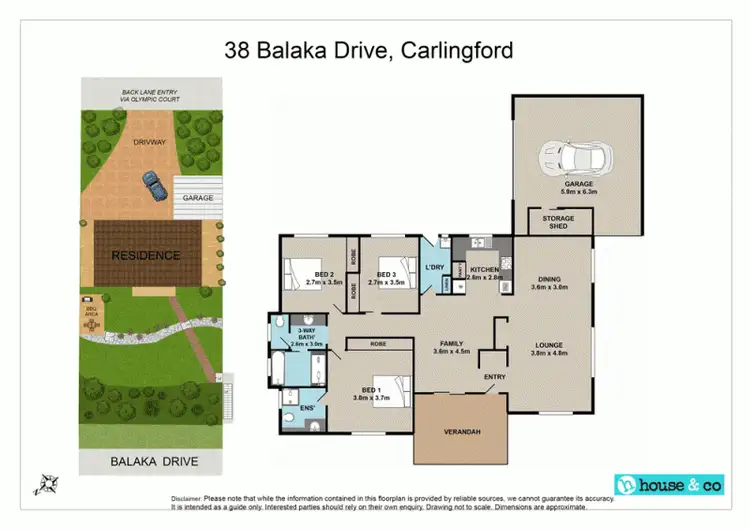 Floorplan of Homely house listing, 38 Balaka Drive, Carlingford NSW 2118
