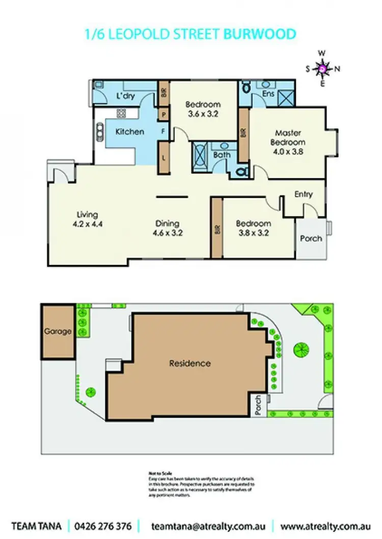 Floorplan of Homely townhouse listing, 1/6 Leopold Street, Burwood VIC 3125
