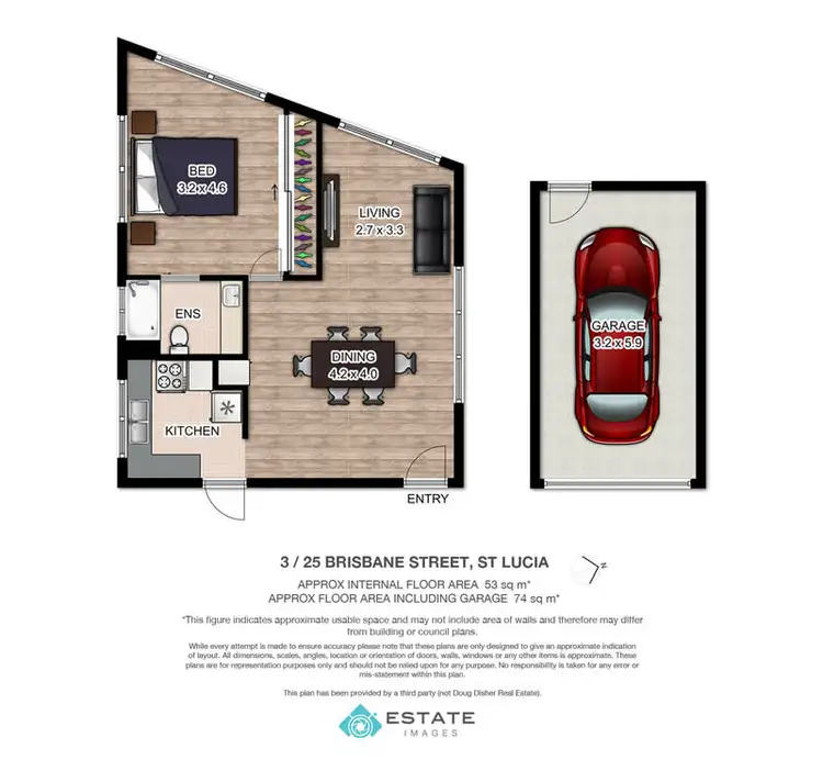 Floorplan of Homely unit listing, 3/25 Brisbane Street, St Lucia QLD 4067