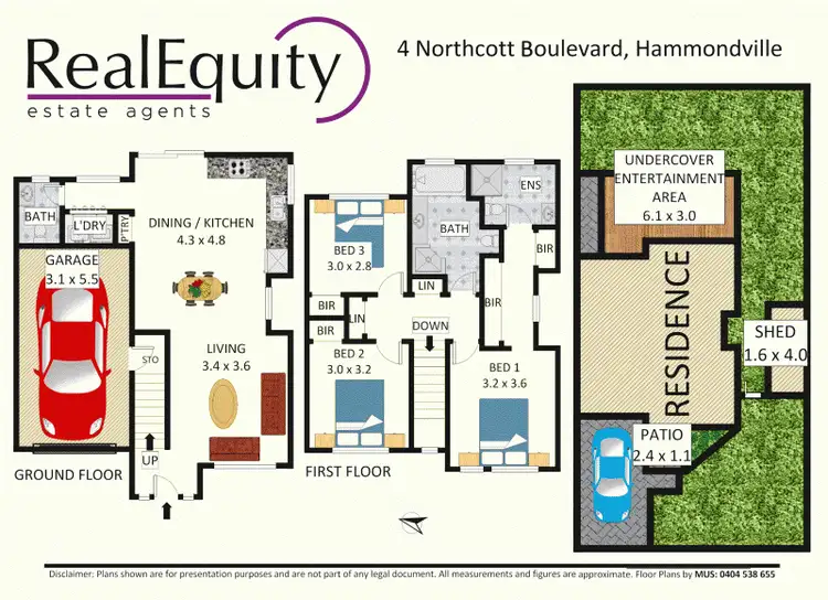 Floorplan of Homely semi-detached listing, 4 Northcott Boulevard, Hammondville NSW 2170