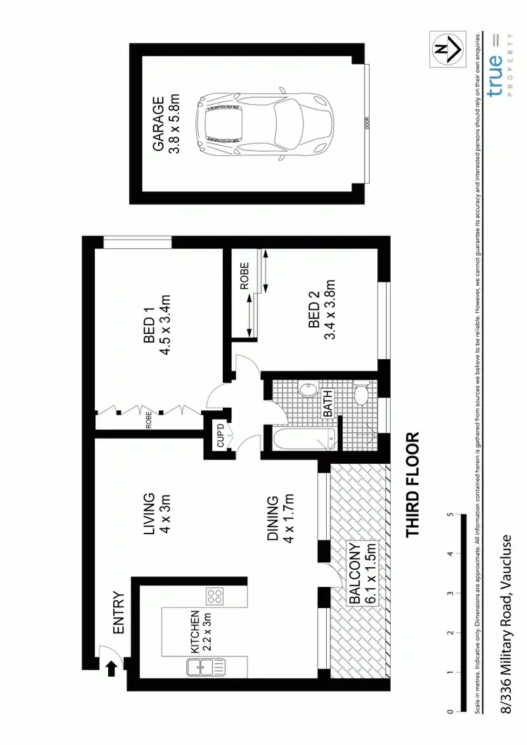 Floorplan of Homely apartment listing, 8/336 Military Road, Vaucluse NSW 2030