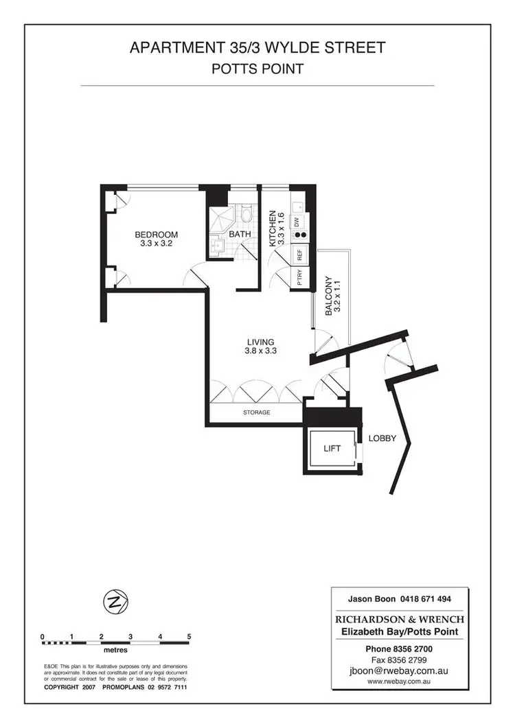 Floorplan of Homely apartment listing, 35/3 Wylde Street, Potts Point NSW 2011