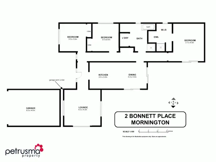 Floorplan of Homely house listing, 2 Bonnett Place, Mornington TAS 7018