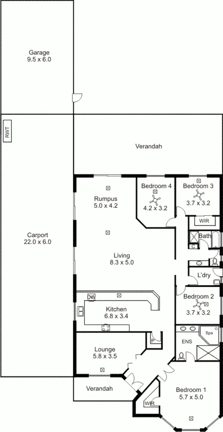 Floorplan of Homely house listing, 43 Fourth Avenue, Woodville Gardens SA 5012