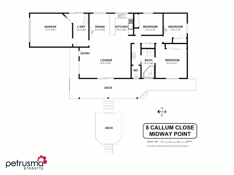 Floorplan of Homely house listing, 8 Callum Close, Midway Point TAS 7171