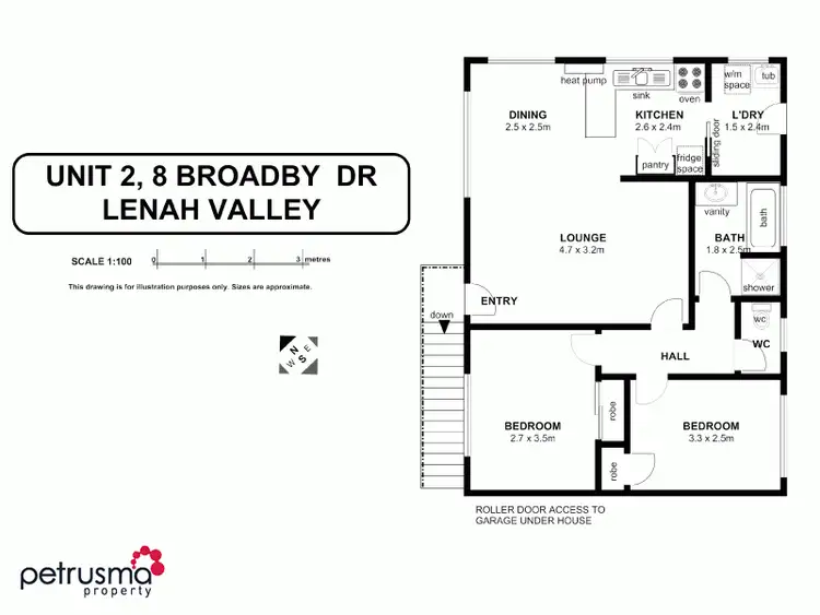 Floorplan of Homely villa listing, 2/8 Broadby Drive, Lenah Valley TAS 7008