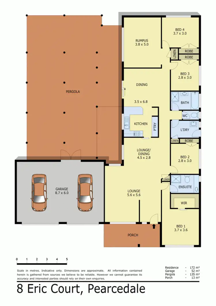 Floorplan of Homely house listing, 8 ERIC COURT, Pearcedale VIC 3912