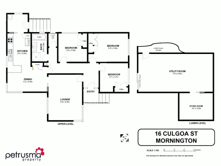 Floorplan of Homely house listing, 16 Culgoa Street, Mornington TAS 7018