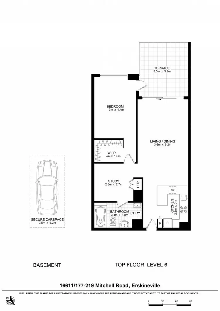 Floorplan of Homely apartment listing, 16611/177-219 Mitchell Road, Erskineville NSW 2043