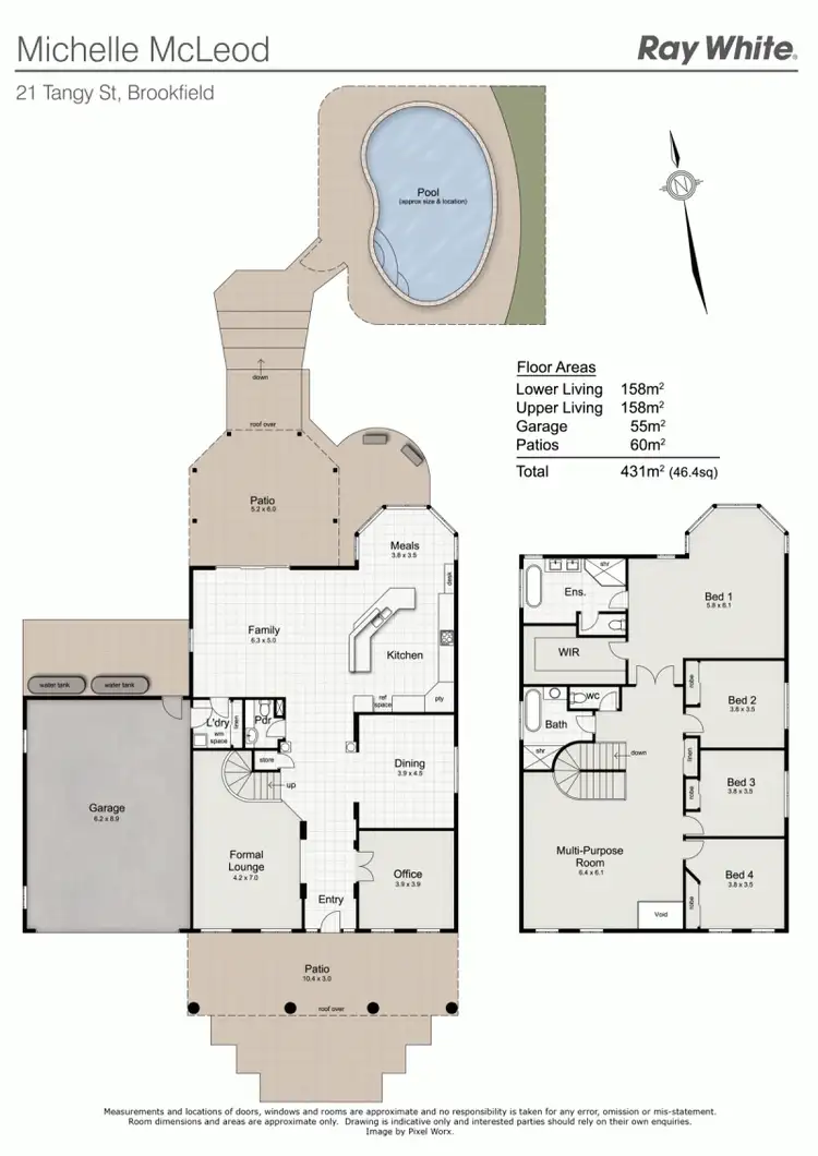 Floorplan of Homely house listing, 21 Tangy Street, Brookfield QLD 4069