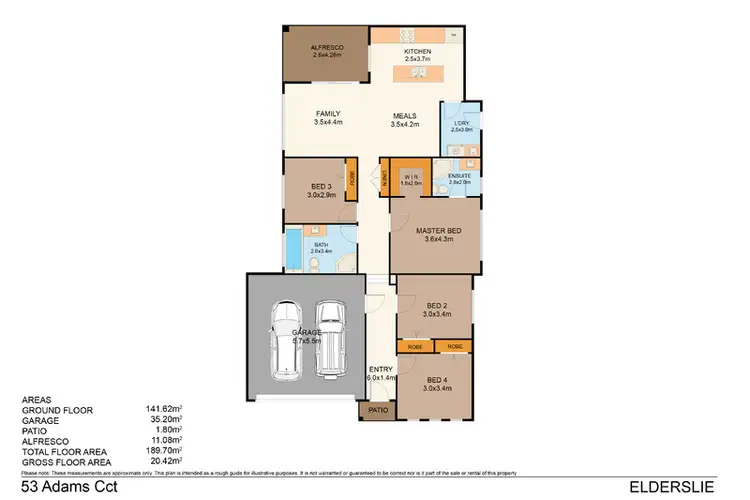 Floorplan of Homely house listing, 53 Adams Cct, Elderslie NSW 2570