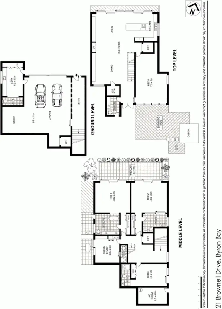 Floorplan of Homely house listing, 21 Brownell Drive, Byron Bay NSW 2481