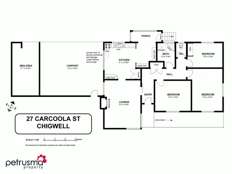 Floorplan of Homely house listing, 27 Carcoola Street, Chigwell TAS 7011