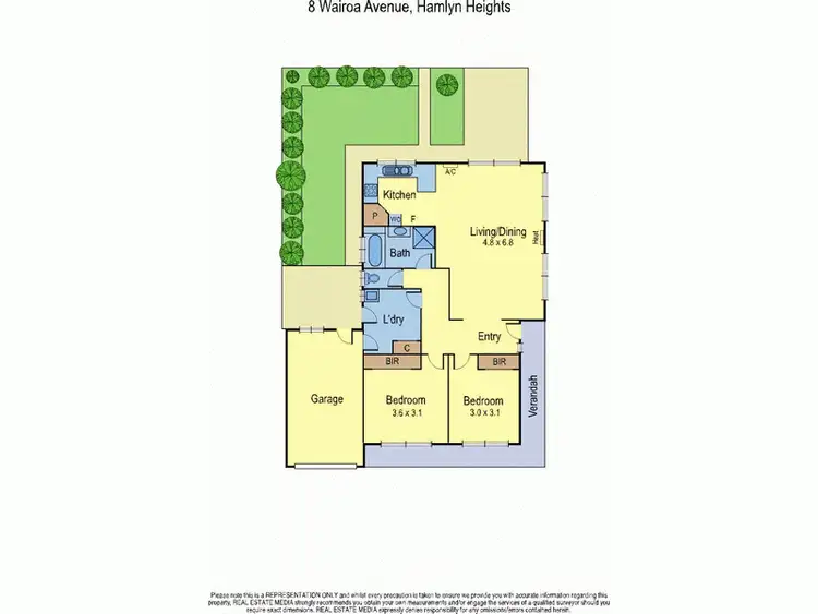 Floorplan of Homely townhouse listing, 8 Waiora Avenue, Hamlyn Heights VIC 3215