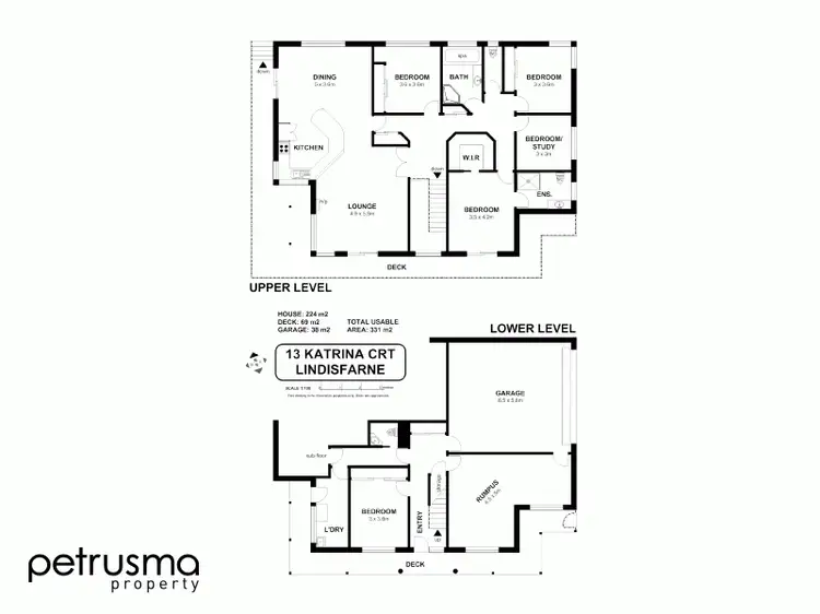 Floorplan of Homely house listing, 13 Katrina Court, Lindisfarne TAS 7015