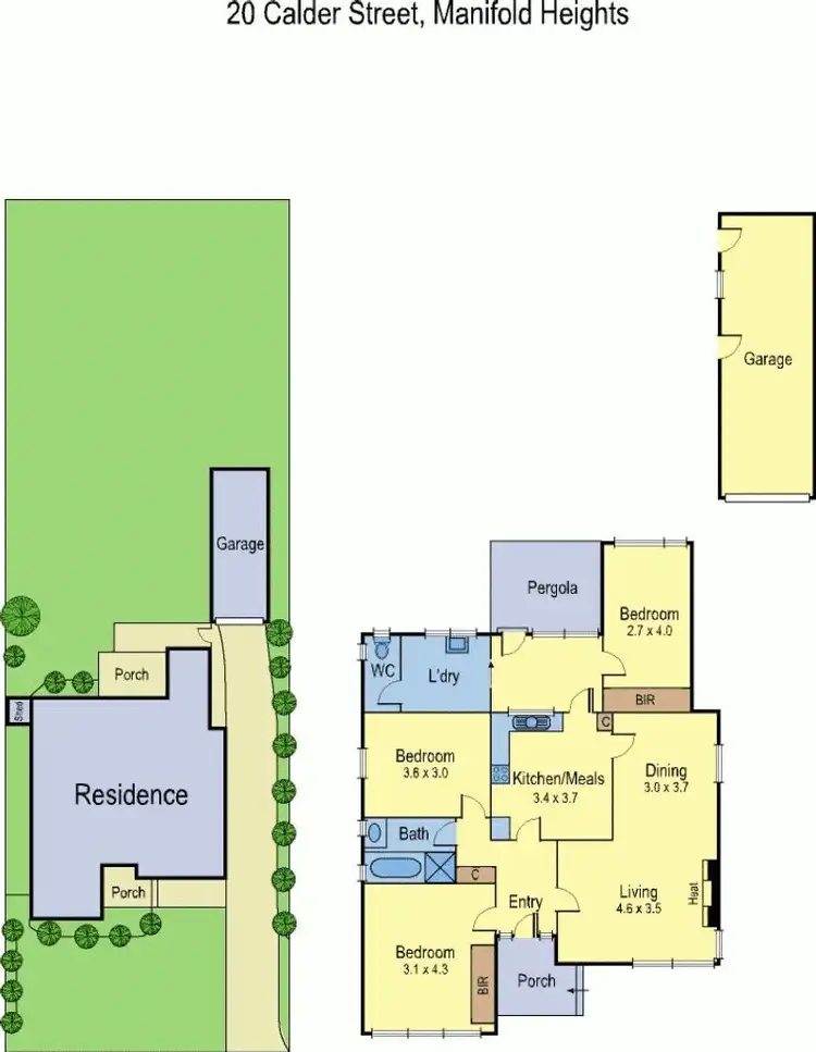 Floorplan of Homely house listing, 20 Calder Street, Manifold Heights VIC 3218