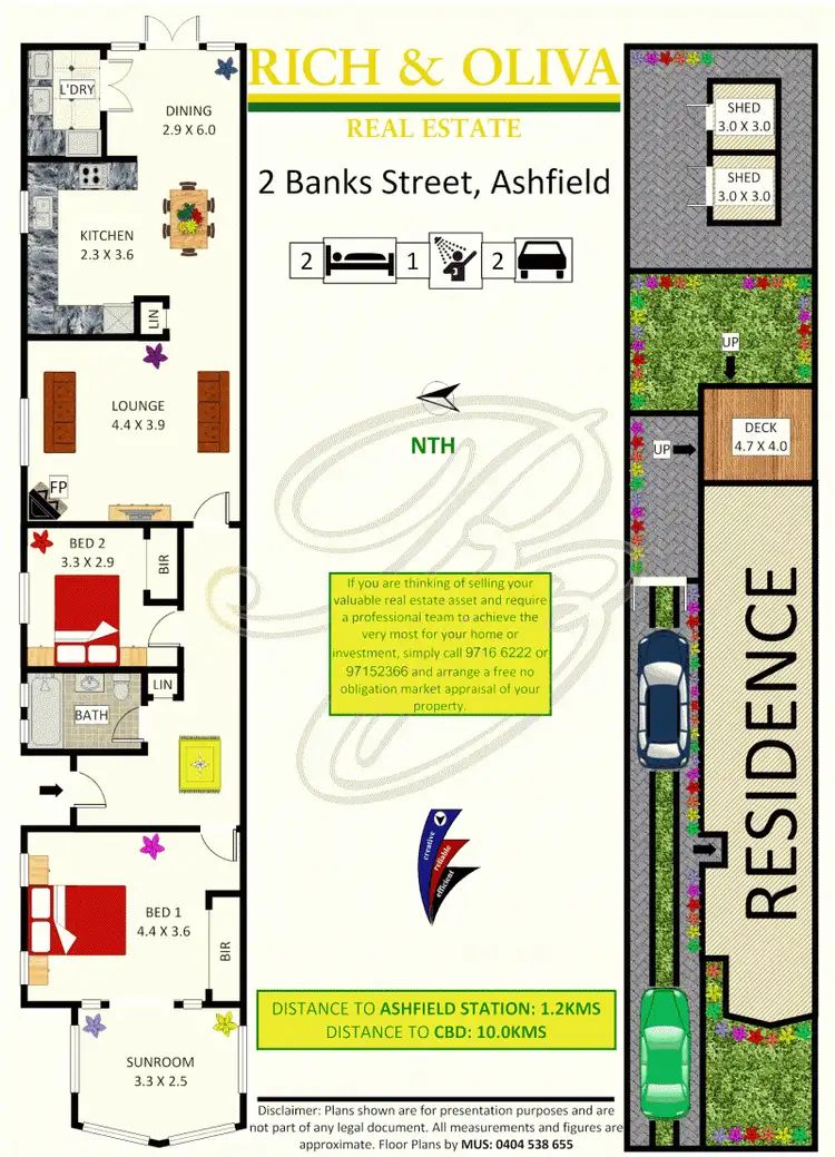 Floorplan of Homely semi-detached listing, 2 Banks Street, Ashfield NSW 2131