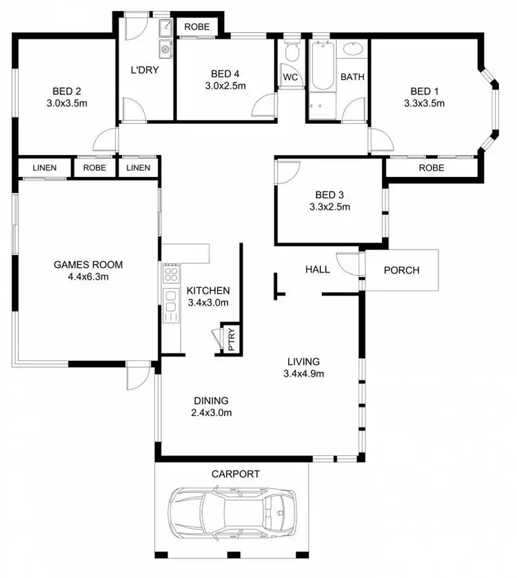 Floorplan of Homely house listing, 12 Aberfeldy Crescent, Duncraig WA 6023
