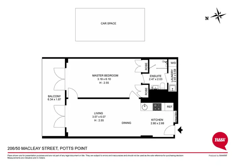 Floorplan of Homely apartment listing, 206/50 Macleay Street, Potts Point NSW 2011