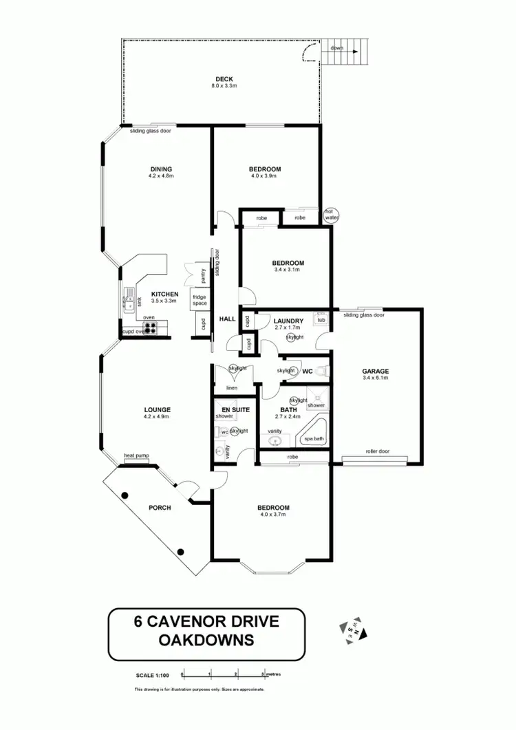 Floorplan of Homely house listing, 6 Cavenor Drive, Oakdowns TAS 7019