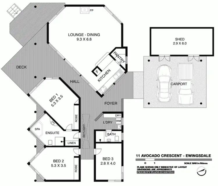 Floorplan of Homely house listing, 11 Avocado Crescent, Ewingsdale NSW 2481
