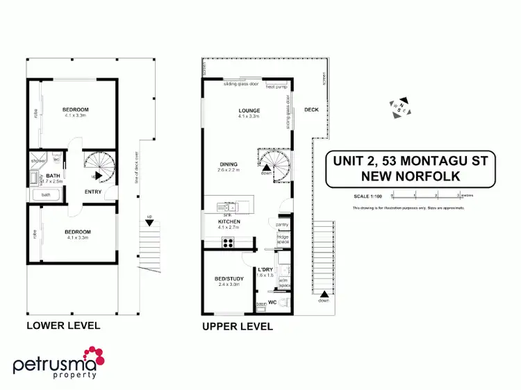 Floorplan of Homely townhouse listing, 2/53 Montagu Street, New Norfolk TAS 7140