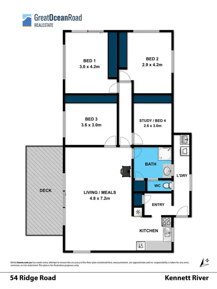Floorplan of Homely house listing, 54 Ridge Drive, Kennett River VIC 3234