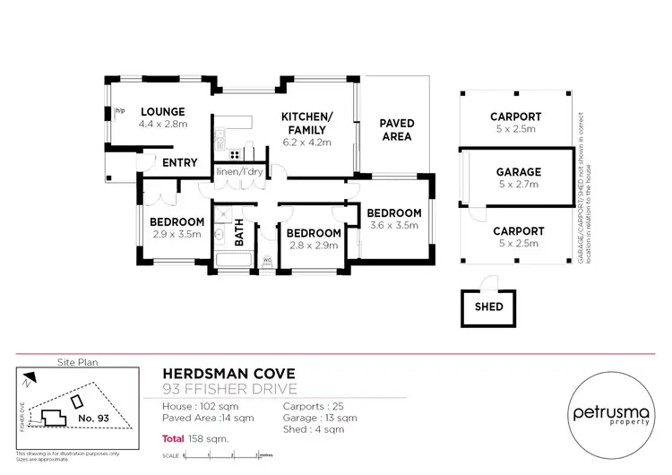 Floorplan of Homely house listing, 93 Fisher Drive, Herdsmans Cove TAS 7030