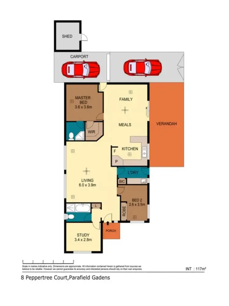 Floorplan of Homely house listing, 8 Peppertree Court, Parafield Gardens SA 5107