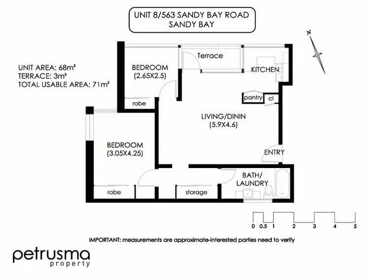 Floorplan of Homely unit listing, 8/563 Sandy Bay Road, Sandy Bay TAS 7005