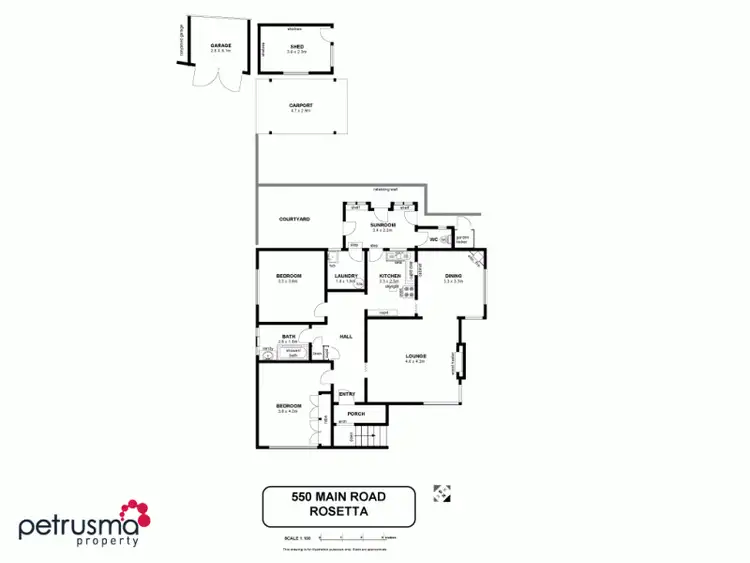 Floorplan of Homely house listing, 550 Main Road, Rosetta TAS 7010