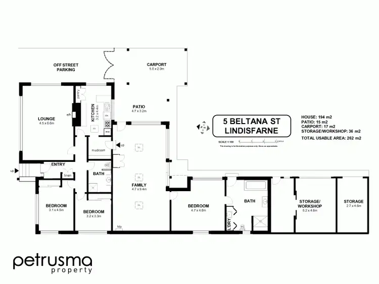 Floorplan of Homely house listing, 5 Beltana Street, Lindisfarne TAS 7015