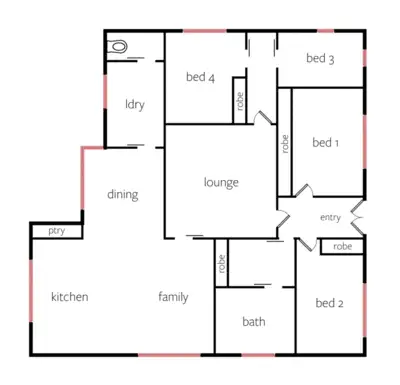 Floorplan of Homely house listing, 32 Searle Street, Horsham VIC 3400