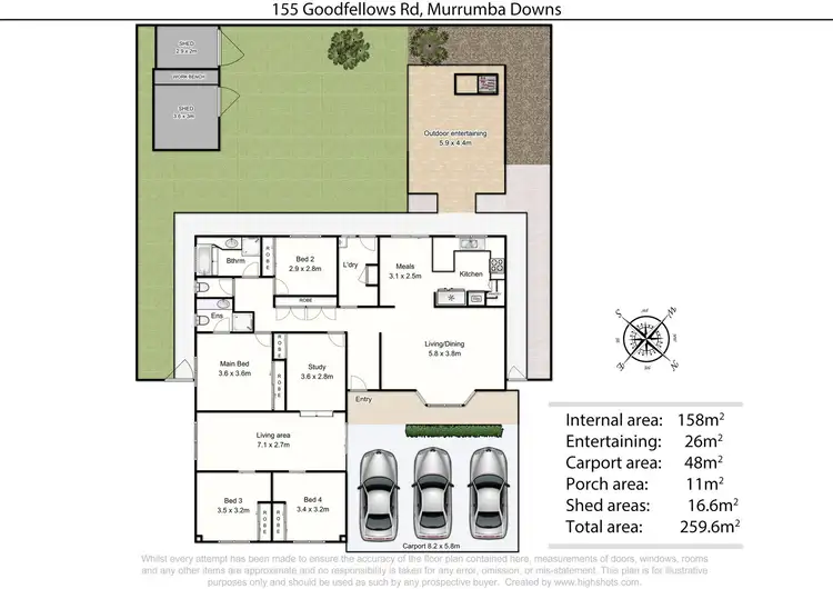 Floorplan of Homely house listing, 155 Goodfellows Road, Murrumba Downs QLD 4503